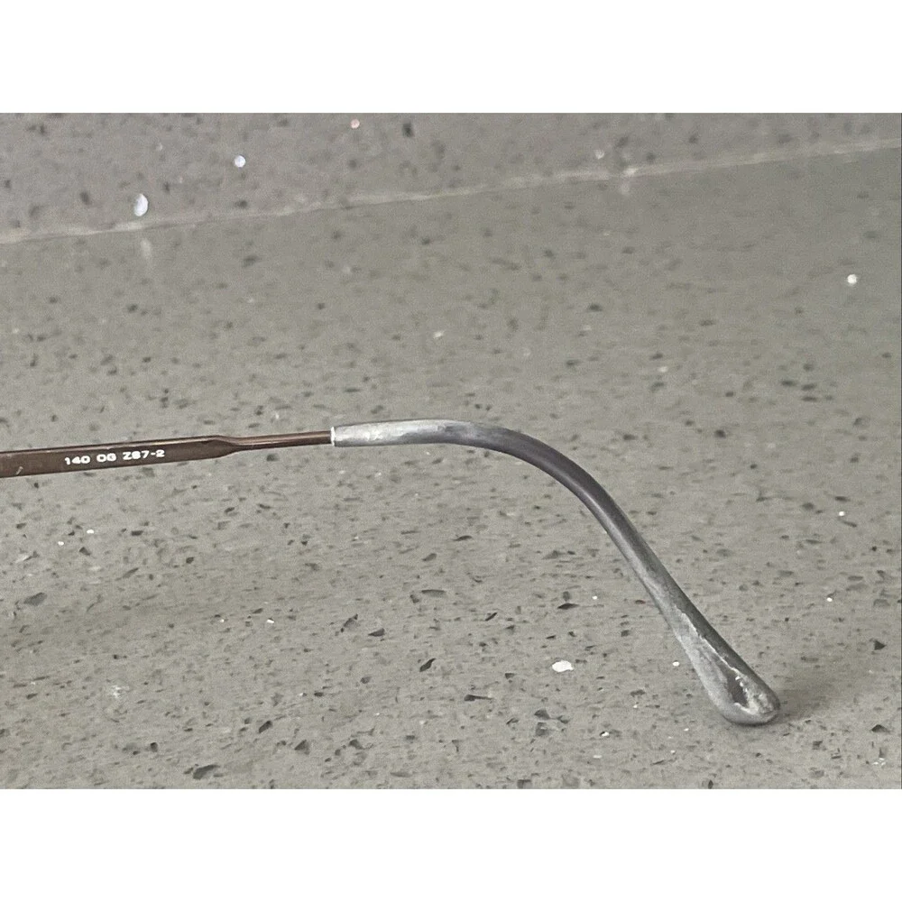 Vintage On Guard Aviator Eyeglasses Frame ONLY OG Z87 2 54-17-140 W GUARD Bronze